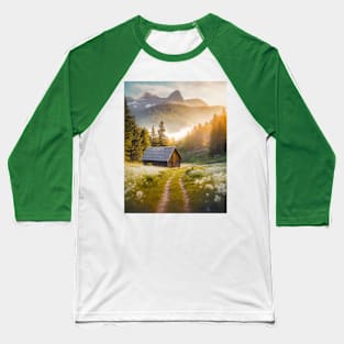 wooden cabin in the mounts Baseball T-Shirt